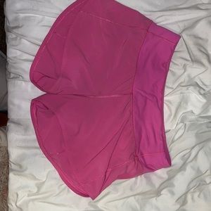 Sonic Pink Speed up Mid rise lines shorts 4” tall!
